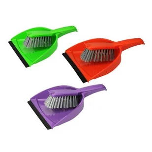 Szufelka z gumką + zmiotka Magic Ravi mix kolorów - Miotły, szufle, mopy - miniaturka - grafika 1