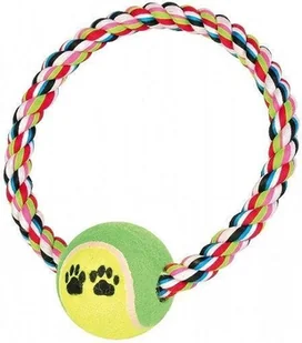 Trixie Zabawki Ring śr.ok 18cm z piłką tenisową nr kat. 3266 - Zabawki dla psów - miniaturka - grafika 2