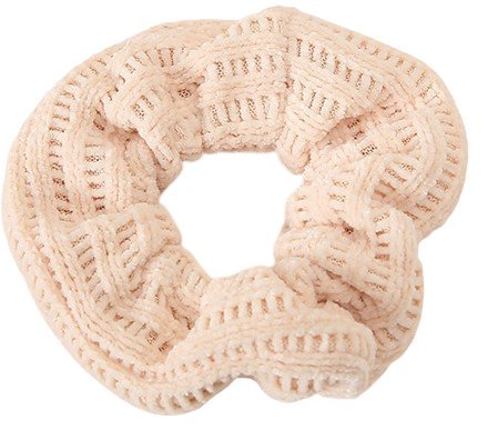 Gumka do Włosów Biała Gruba Jesienna Frotka Wełniana Bezpieczna i Wygodna