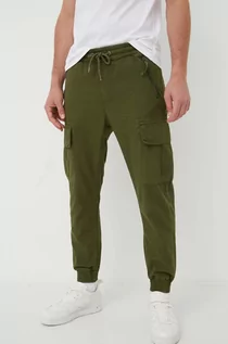 Spodnie męskie - Alpha Industries spodnie bawełniane kolor zielony 116201.142-DarkOlive - grafika 1
