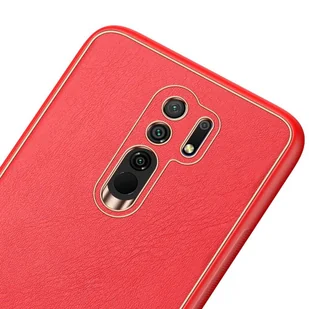 Dux Ducis Yolo eleganckie etui pokrowiec ze skóry ekologicznej Xiaomi Redmi 9 Czerwony - Etui i futerały do telefonów - miniaturka - grafika 6
