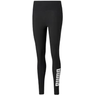 Legginsy - Legginsy Puma Power Logo W (kolor Czarny, rozmiar S) - miniaturka - grafika 1
