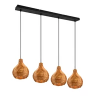 Lampy sufitowe - Trio Rl Sprout R31294036 lampa wisząca zwis 4x30W E14 drewniana/czarna - miniaturka - grafika 1