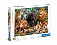 Puzzle - Clementoni Puzzle 500 HQ Wild Cats - - miniaturka - grafika 1