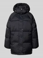 Kurtki damskie - Kurtka pikowana z kapturem i wpuszczanymi kieszeniami - miniaturka - grafika 1