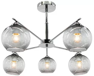 MLAMP Modernistyczna LAMPA sufitowa ELM1859/5 8C BL MLAMP szklana OPRAWA loftowa molecular chrom czarna ELM1859/5 8C BL - Lampy sufitowe - miniaturka - grafika 2