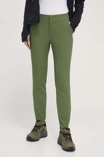 Columbia spodnie damskie kolor zielony dopasowane medium waist - Spodnie damskie - miniaturka - grafika 1