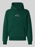 Bluzy męskie - Bluza z kapturem, wyhaftowanym logo i kieszenią kangurką - miniaturka - grafika 1