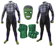 Dodatki do strojów karnawałowych - Strój Przebranie Hulk Skin Maska Rękawice 116/122,Hopki - miniaturka - grafika 1