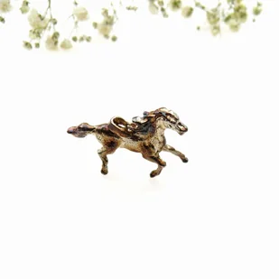 Wisiorek srebrny - Koń II brąz - Wisiorki - miniaturka - grafika 1