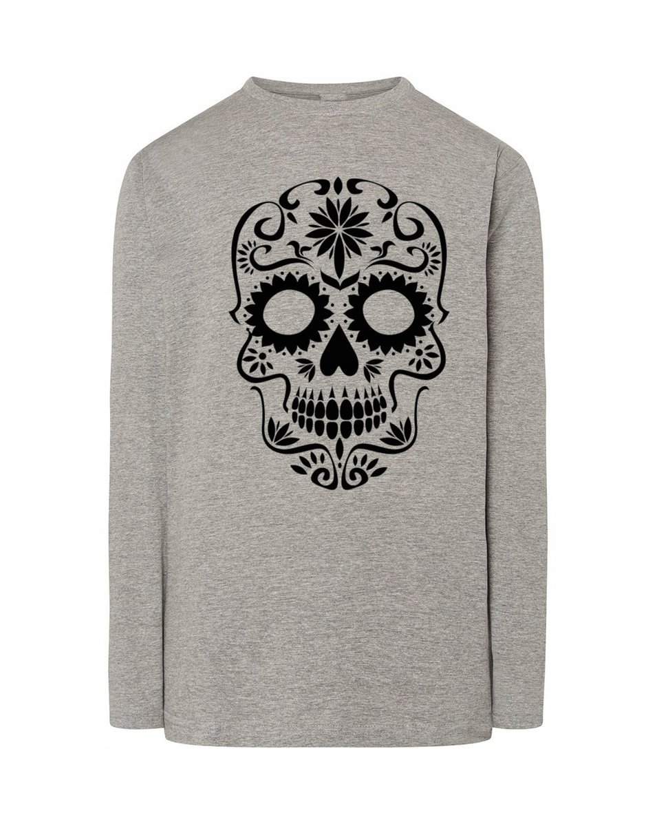 Longsleeve nadruk CZASZKA Dia de Muertos r.4XL