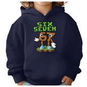 Bluzy dla dziewczynek - BLUZA DZIECIĘCA Z KAPTUREM 67 SIX SEVEN VIRAL 122-128 DLA DZIECKA PREZENT - miniaturka - grafika 1