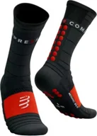 Skarpetki i podkolanówki sportowe - COMPRESSPORT Pro Racing Socks WINTER RUN Black/High Risk Red - miniaturka - grafika 1