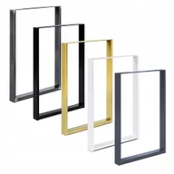 Meble modułowe i akcesoria - Nogi metalowe do stołu Profil 6x2 cm 60x72 czarny - miniaturka - grafika 1