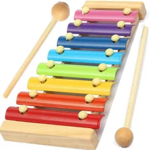 Cymbałki Drewniane Dla Dziecka Kolorowe Edukacyjne - Instrumenty muzyczne dla dzieci - miniaturka - grafika 1