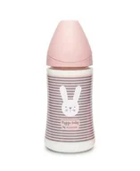 Butelki dla niemowląt - Suavinex Butelka Hygge trójprzepływ Królik róż 270ml | PONAD 10 TYŚ PRODUKTÓW W ATRAKCYJNYCH CENACH | SZYBKA - miniaturka - grafika 1