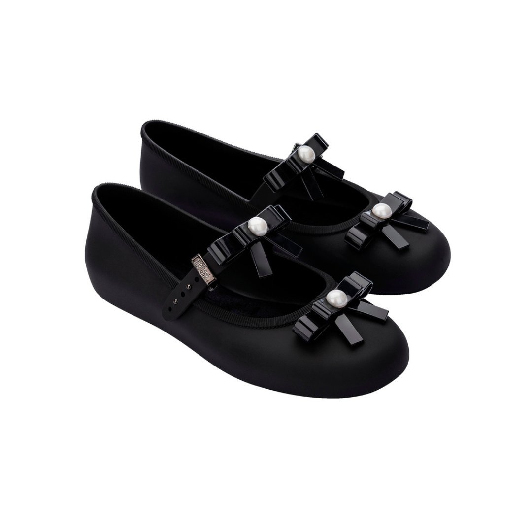 Melissa Soft Ballerina Bow AD Black Baleriny Damskie Czarne 38