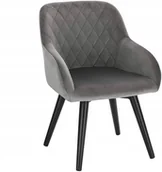 Krzesła obrotowe dla dzieci - Krzesło dziecięce WOLTU z oparciem, aksamitna tkanina, szare - miniaturka - grafika 1