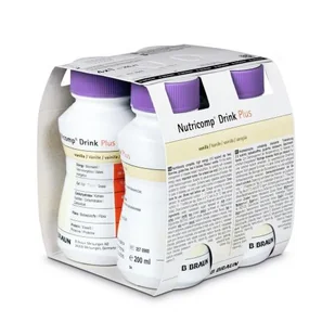 NUTRICOMP DRINK PLUS smak waniliowy, 4x200ml - Żywienie medyczne - miniaturka - grafika 1