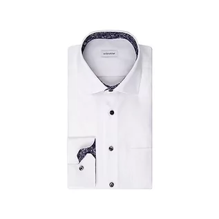Koszule męskie - Seidensticker Męska koszula z długim rękawem Comfort Fit, biały, 52 - grafika 1