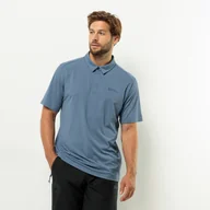 Koszulki męskie - Męska koszulka polo Jack Wolfskin DELGAMI POLO M elemental blue - XL - miniaturka - grafika 1
