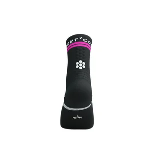 COMPRESSPORT Skarpetki do biegania PRO MARATHON SOCKS V2.0 black/safe yellow/neo pink - Skarpetki sportowe męskie - miniaturka - grafika 6