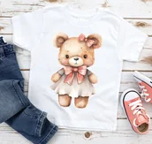 Koszulki dla dziewczynek - koszulka z misiek dla dziewczynki wzór misiek3 - miniaturka - grafika 1