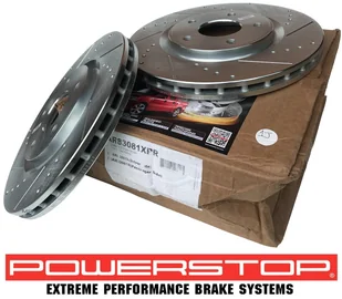 Przednie klocki + WIERCONE tarcze hamulcowe 330mm POWERSTOP RAM Cargo Van 2012- - Tarcze hamulcowe - miniaturka - grafika 6