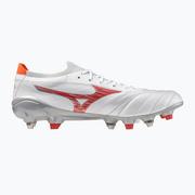 Piłka nożna - Buty piłkarskie męskie Mizuno Morelia Neo IV Β Japan Mix white/radiant red/hot coral - miniaturka - grafika 1