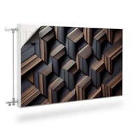 Dekoracje domu - Mata MAGNETYCZNA Na Kaloryfer Drewno Abstrakcja Efekt 3D 110cm x 60cm - miniaturka - grafika 1