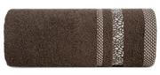 Ręczniki - Ręcznik bawełniany, 30x50, brązowy z bordiura, R171-05 - miniaturka - grafika 1