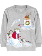 Bluzy i sweterki niemowlęce - carter's Bluza w kolorze szarym - miniaturka - grafika 1