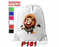 Torby szkolne - Worek Szkolny Na Wf Buty Dla Dziecka Zwierzaki Śmieszne Różne + Imię - miniaturka - grafika 1