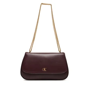 Torebka Calvin Klein Ck Convertible Chain Medium Bag LV04F3171G Bordowy - Torebki damskie - miniaturka - grafika 1