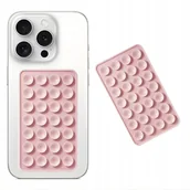 Uchwyty samochodowe do telefonów - Silikonowa Przyssawka TSG-239 Uchwyt na Telefon lub Etui DO TELEFONU Różowy - miniaturka - grafika 1