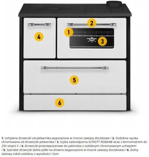 Kuchnia węglowa emaliowana westfalka z piekarnikiem 9,32-11,32kW (kolor: biały, średnica wylotu spalin: 130 mm) - spełnia anty-smogowy EkoProjekt 99682061 - Kuchnie węglowe - miniaturka - grafika 8