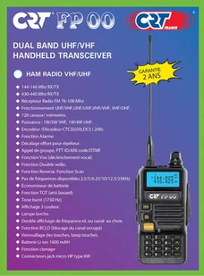 VHF UHF CRT-FP-00 dual band - Krótkofalówki - miniaturka - grafika 2