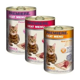 PREMIERE Zestaw mieszany Meat Menu Adult 6 x 400 g Zestaw mieszany 1 - Mokra karma dla kotów - miniaturka - grafika 1