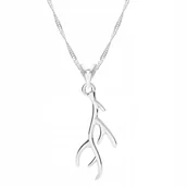 Łańcuszki - Łańcuszek srebrny naszyjnik 925 Poroże Jelenia Róg - miniaturka - grafika 1