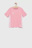 Koszulki i topy damskie - adidas Performance t-shirt dziecięcy TABELA 23 JSY kolor różowy gładki - miniaturka - grafika 1