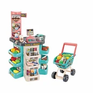 Zabawy w naśladowanie dorosłych - Supermarket dla dzieci zestaw edukacyjny 47 częściowy kasa fiskalna sklep - miniaturka - grafika 1
