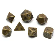 Akcesoria do gier planszowych - Kostki RPG Kości Złote Szczęścia - Metalowy Zestaw - miniaturka - grafika 1