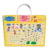 Literatura popularno naukowa dla młodzieży - Na podwórku z Peppą Kocham naklejać Świnka Peppa - miniaturka - grafika 1