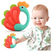 Grzechotki dla dzieci - Grzechotka ptaszek paw 3+ - miniaturka - grafika 1