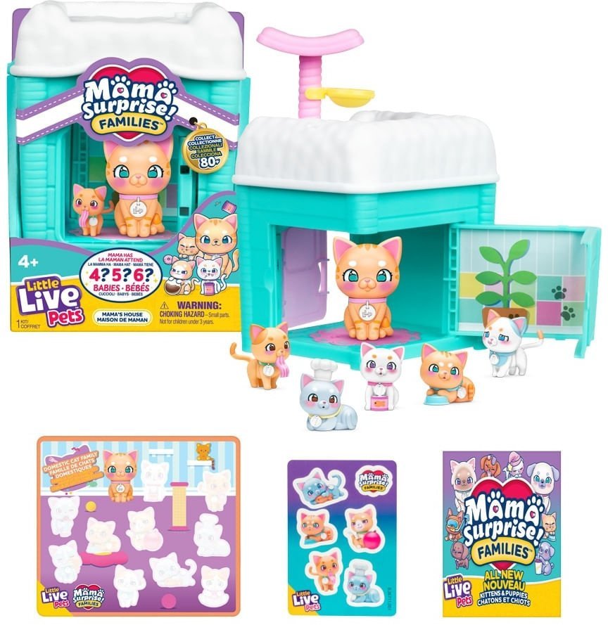 Little Live Pets Mama Surprise Families Domek mamy Kot Kotek