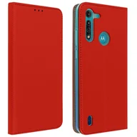 Etui i futerały do telefonów - Etui Folio do Motoroli Moto G8 Power Lite Magnetyczne etui z uchwytem na kartę Stojak Czerwone - miniaturka - grafika 1