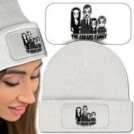 Czapki damskie - Ciepła Czapka Zimowa Biała THE ADAMS FAMILY Wzory - miniaturka - grafika 1