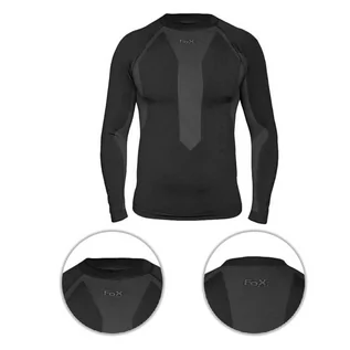 Bielizna sportowa męska - Fox Outdoor Bluza Termoaktywna Czarna - S - grafika 1