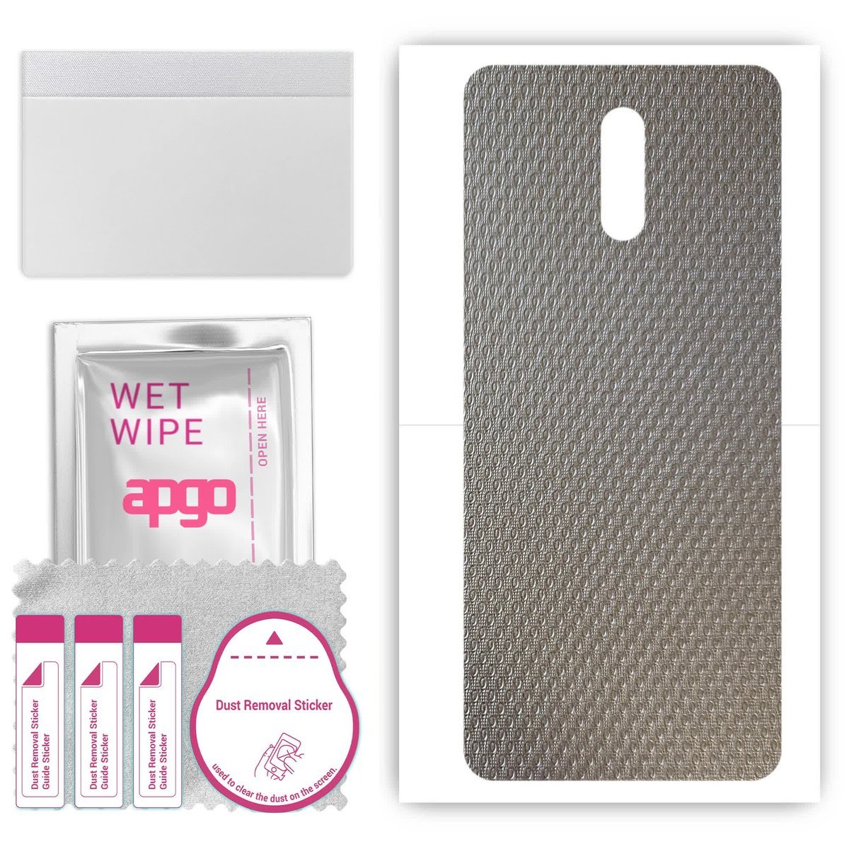 Folia naklejka skórka strukturalna na TYŁ do Nokia 2 V Tella - Aluminium krople - apgo SKINS