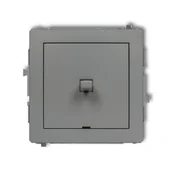 Wyłączniki światła i elektryczne - Wyłącznik dźwigniowy pojedynczy Karlik Deco - szary mat - miniaturka - grafika 1